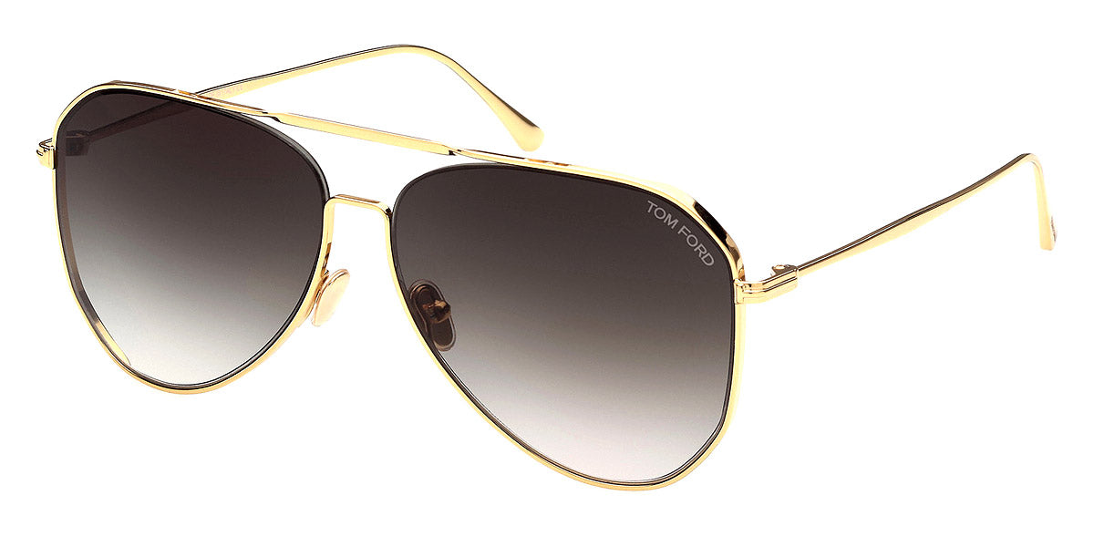 TOM FORD SUNGLASSES CHARLES - FT0853 02 30B 60 - Shiny TF Yellow Gold