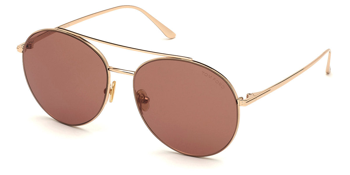 TOM FORD SUNGLASSES CLEO - FT0757 28Y 59 - Shiny Rose Gold