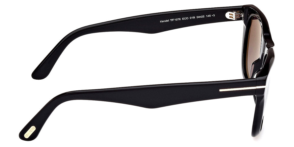 TOM FORD SUNGLASSES KENDEL - FT1076 01B 54 - Shiny Black/Eco/T Logo