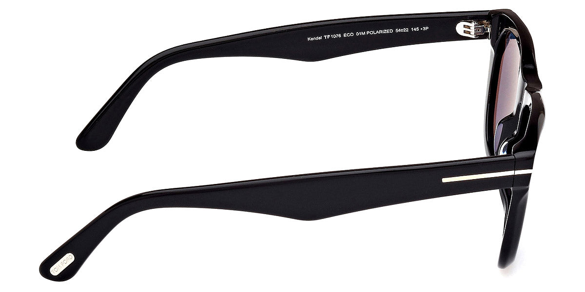 TOM FORD SUNGLASSES KENDEL - FT1076 01M 54 - Shiny Black/Eco/T Logo