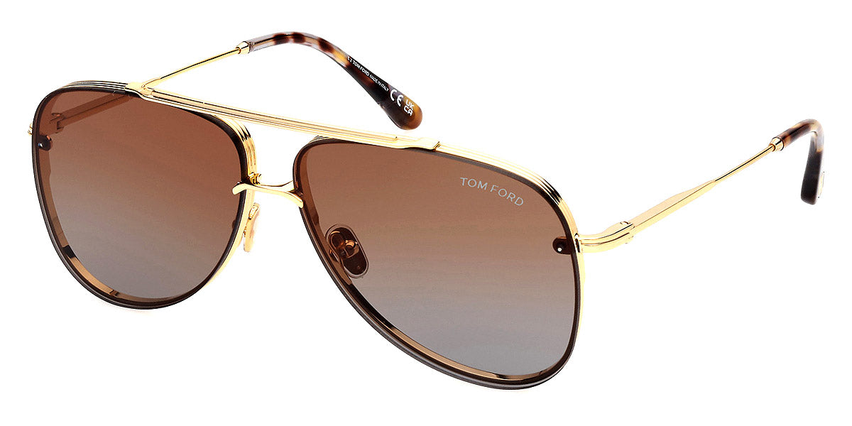 TOM FORD SUNGLASSES LEON - FT1071 30F 62 - Shiny Deep Gold