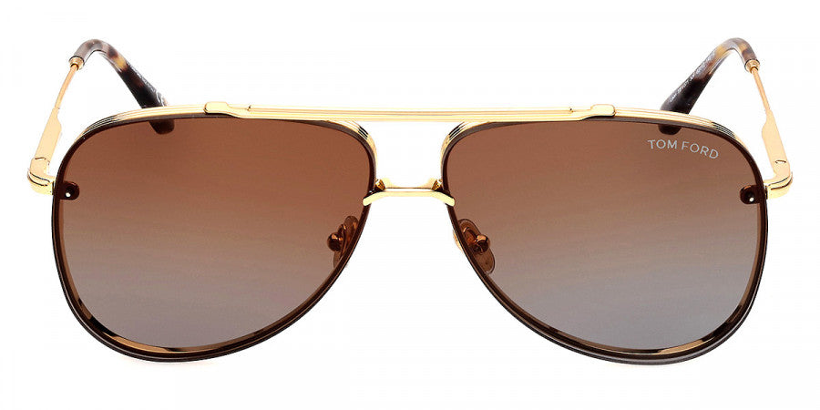 TOM FORD SUNGLASSES LEON - FT1071 30F 62 - Shiny Deep Gold