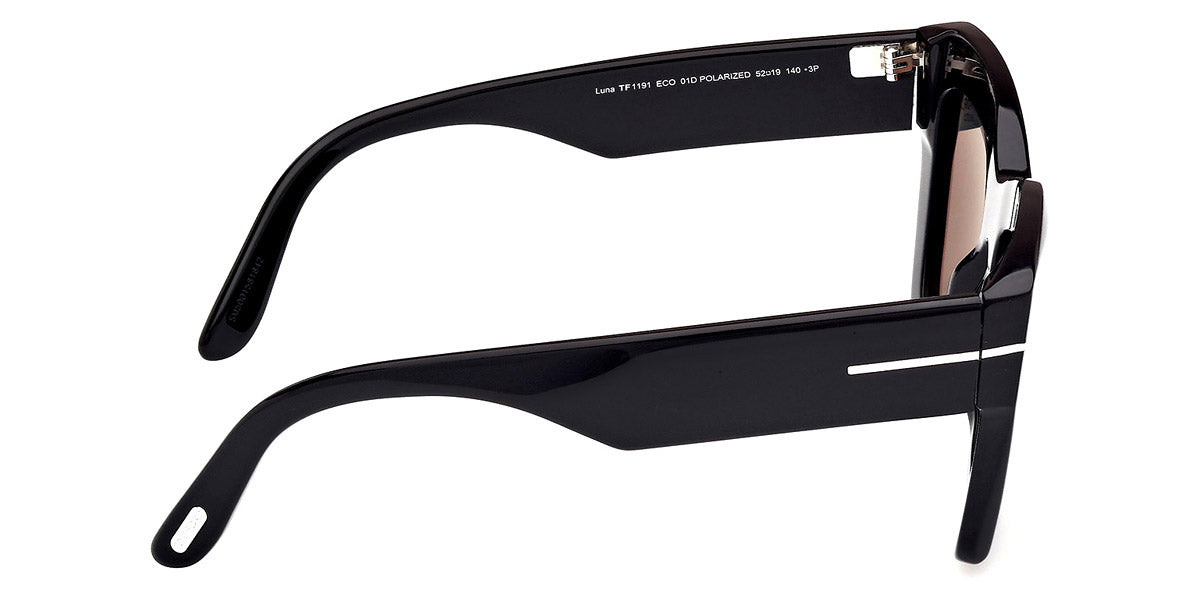 TOM FORD SUNGLASSES LUNA - FT1191 01D 52 - Shiny Black