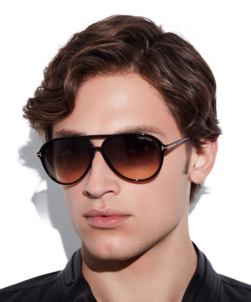 TOM FORD SUNGLASSES SAMSON - FT0909 01B 62 - Shiny Black