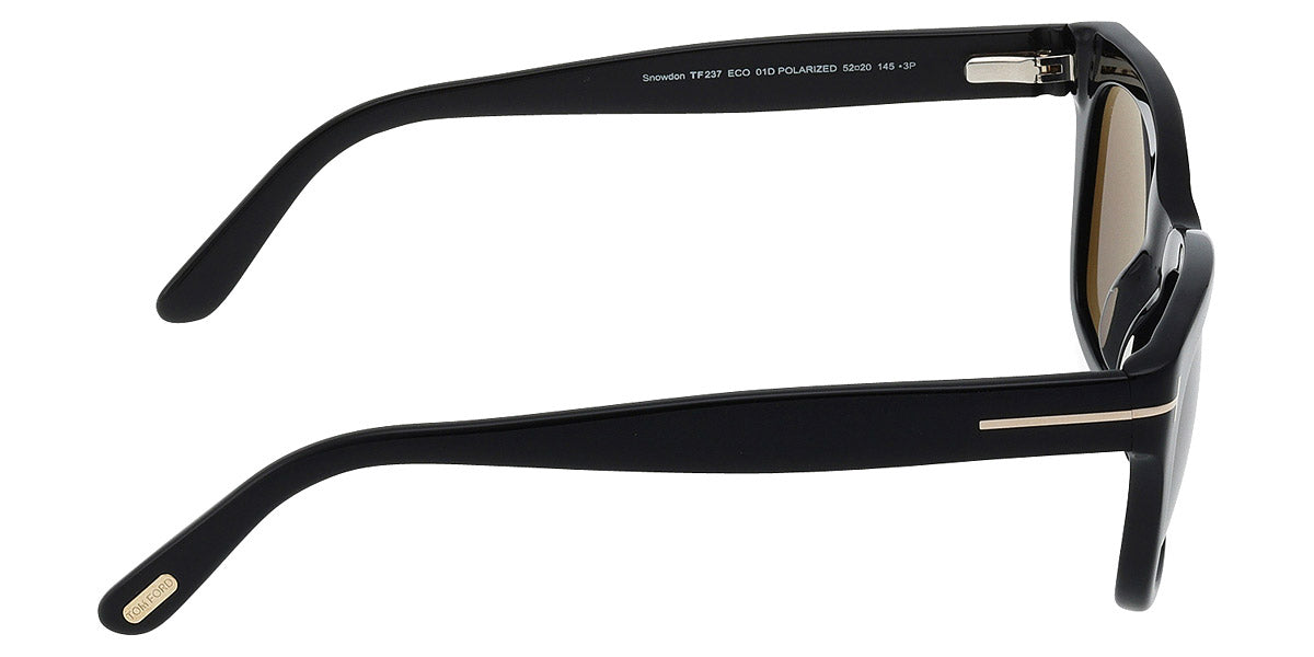 TOM FORD SUNGLASSES SNOWDON - FT0237 01D 52 - Shiny Black