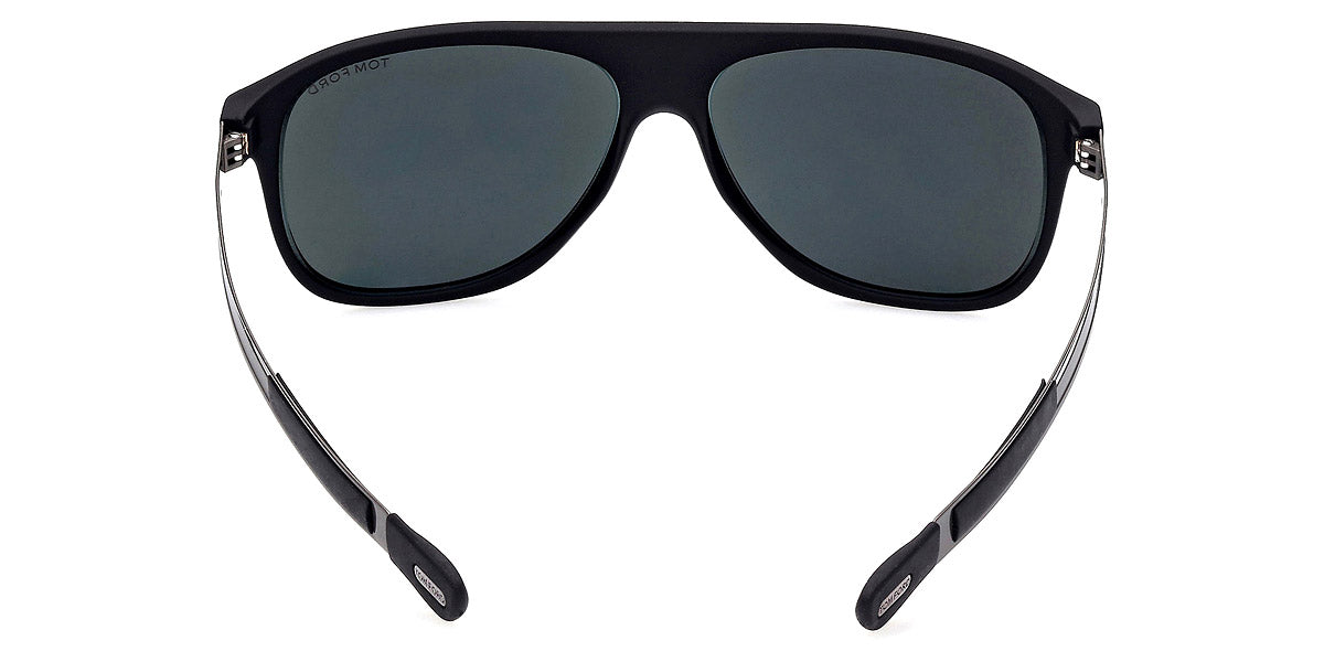 TOM FORD SUNGLASSES TODD - FT0880 02V 59 - Matte Black with Shiny Dark Ruthenium