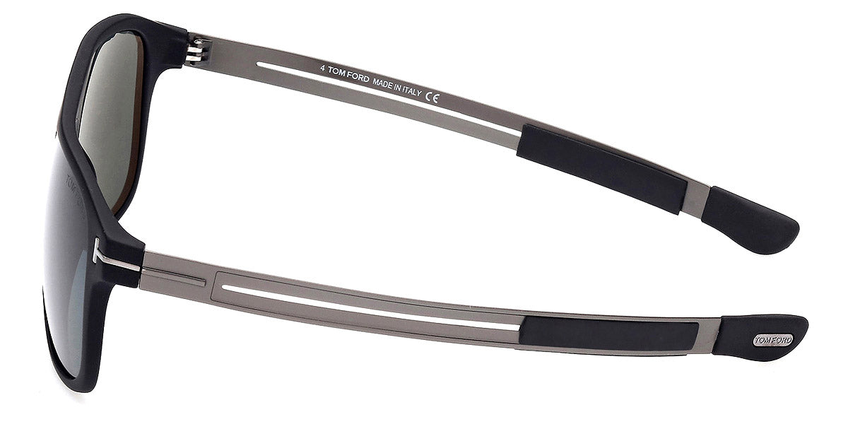 TOM FORD SUNGLASSES TODD - FT0880 02V 59 - Matte Black with Shiny Dark Ruthenium