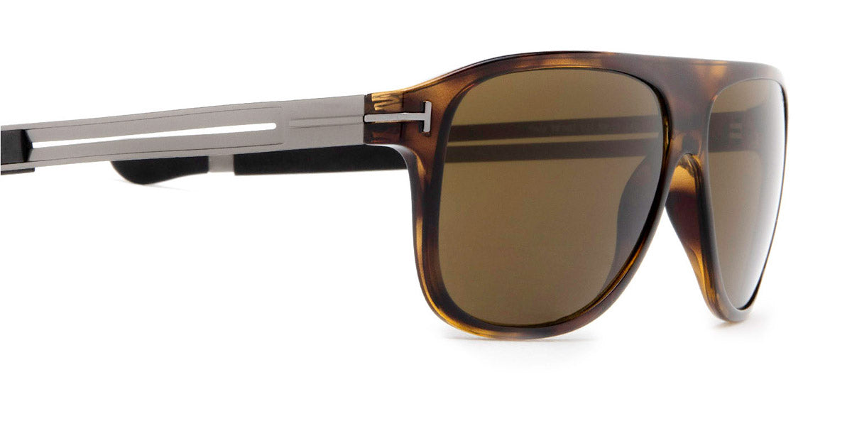 TOM FORD SUNGLASSES TODD - FT0880 52J 59 - Classic Dark Havana with Shiny Dark Ruthenium