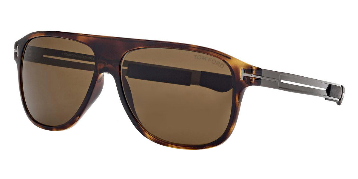 TOM FORD SUNGLASSES TODD - FT0880 52J 59 - Classic Dark Havana with Shiny Dark Ruthenium