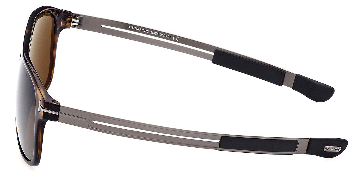 TOM FORD SUNGLASSES TODD - FT0880 52J 59 - Classic Dark Havana with Shiny Dark Ruthenium