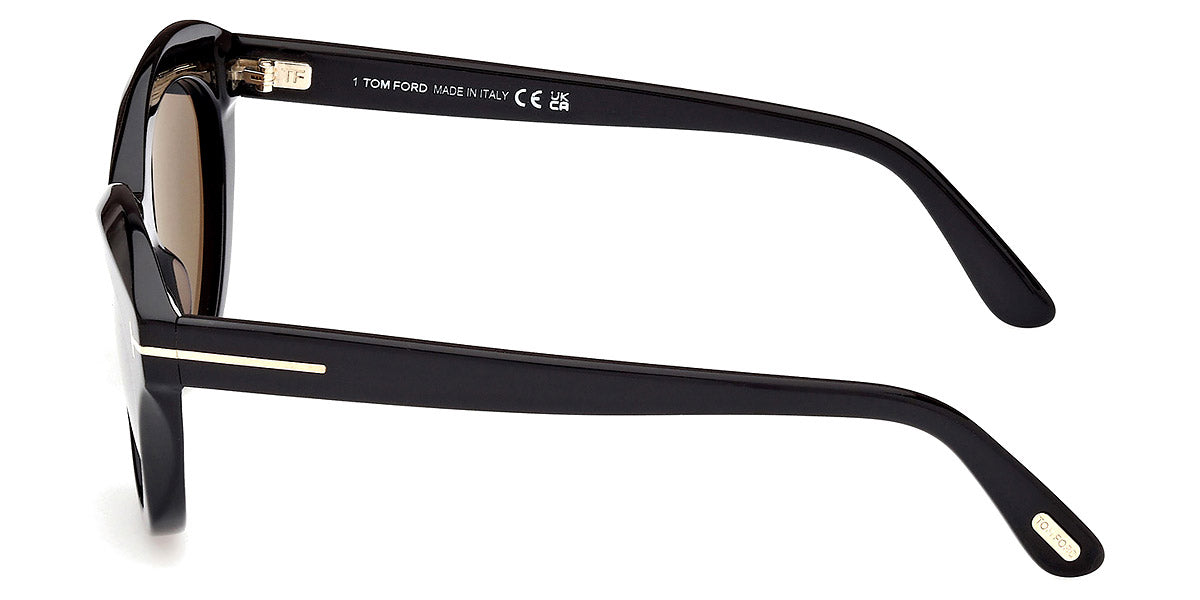 TOM FORD SUNGLASSES TONI - FT1111 01D 55 - Shiny Black