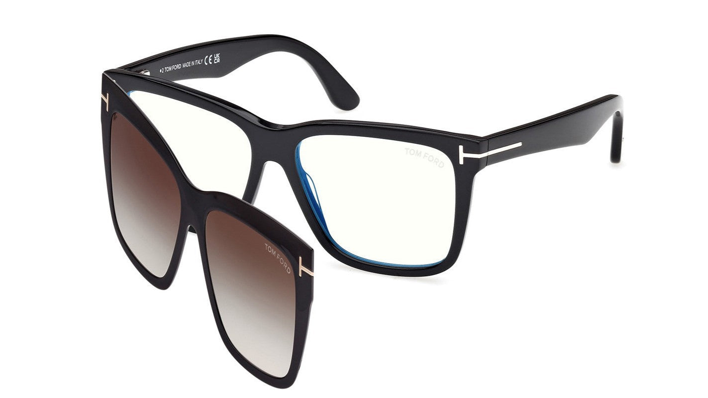 TOMFORD CLIP-ON EYEGLASSES - FT6069-B 001 54