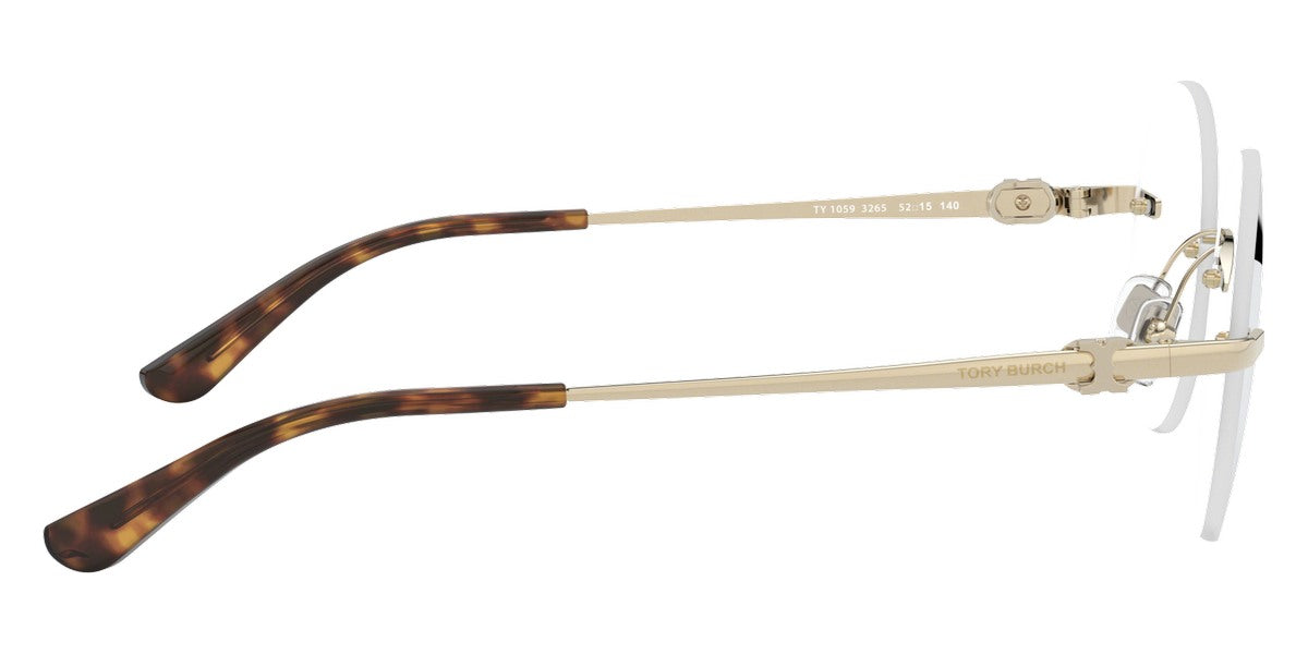 TORY BURCH EYEGLASSES - TY1059 3265 52 - Shiny Light Gold Metal