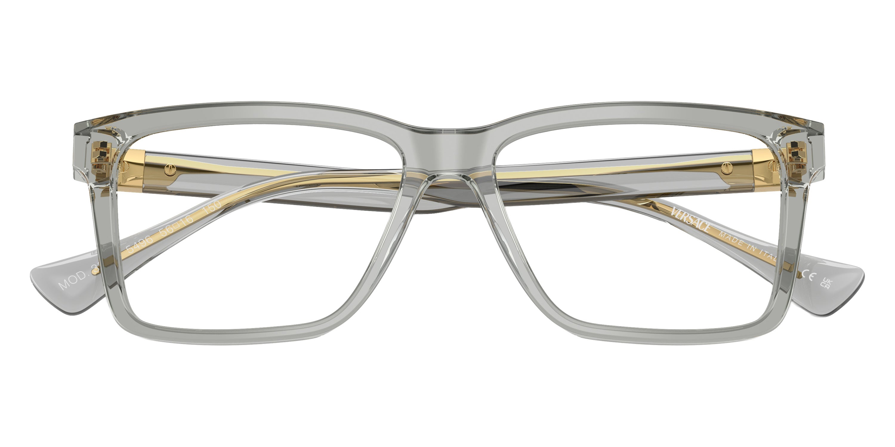 VERSACE EYEGLASSES - VE3328 5496 56 - Transparent Gray