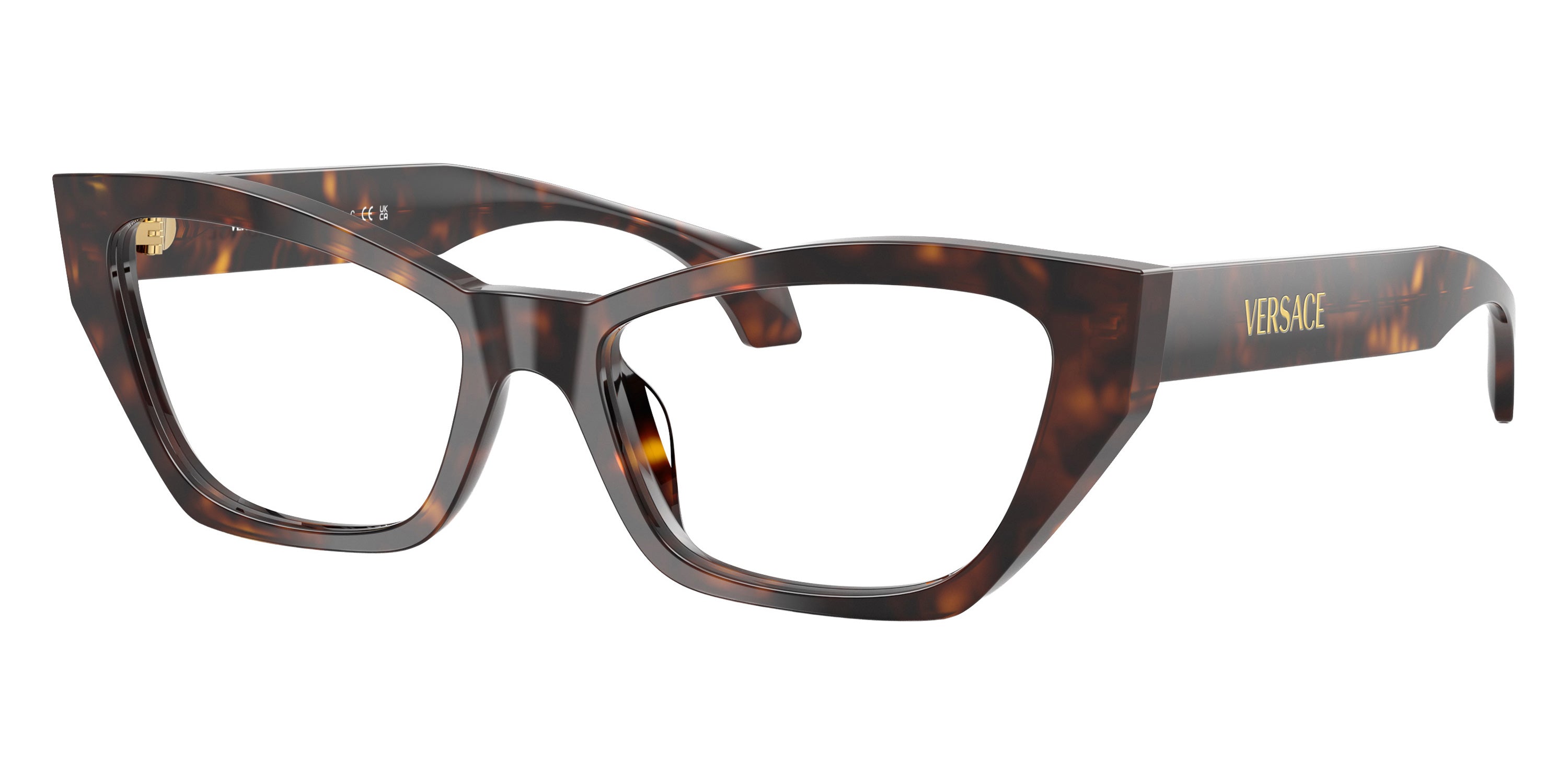 VERSACE EYEGLASSES - VE3373U 108 52 - Dark Havana