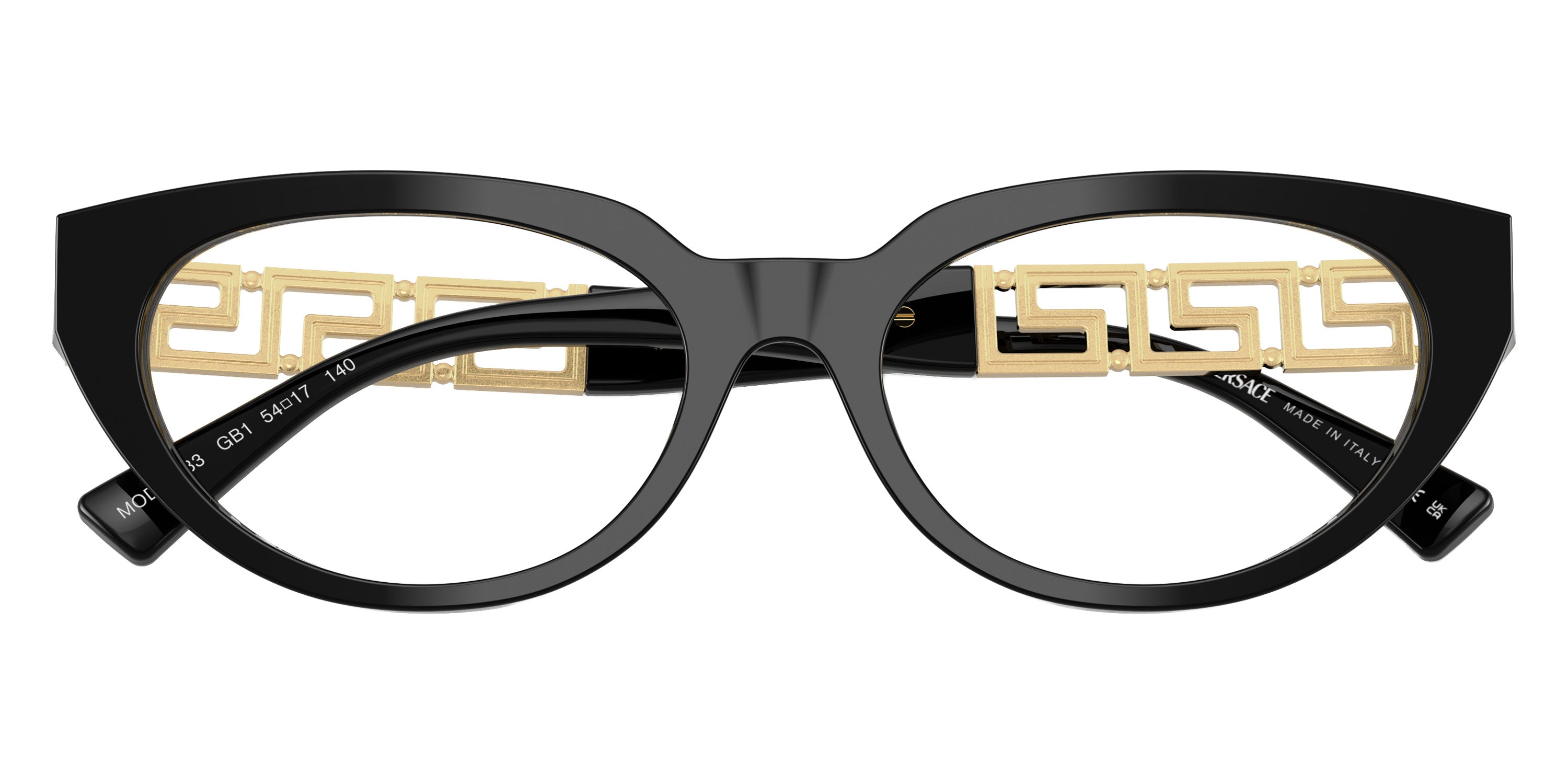 VERSACE EYEGLASSES - VE3383 GB1 54 - Black