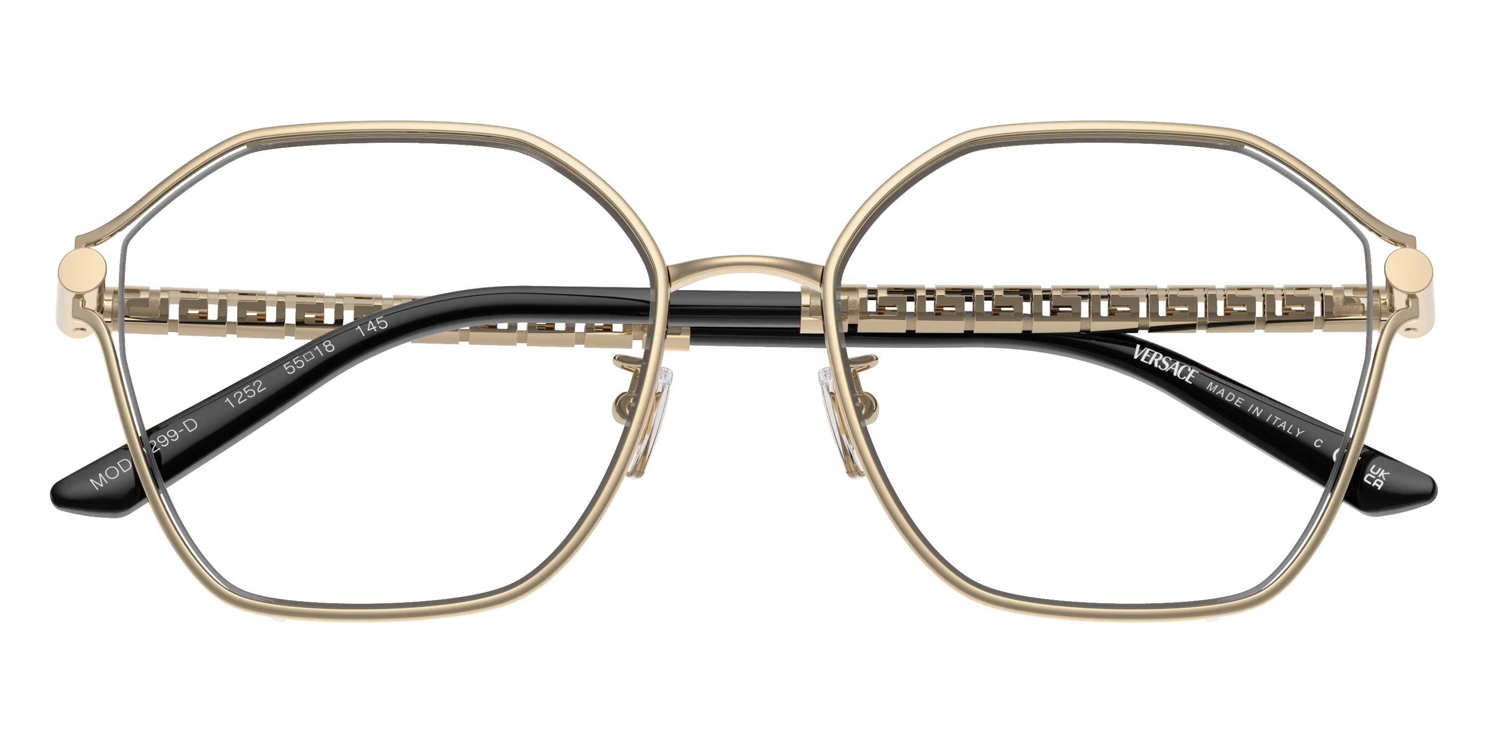 VERSACE EYEGLASSES - VE1299D 1252 55 - Pale Gold