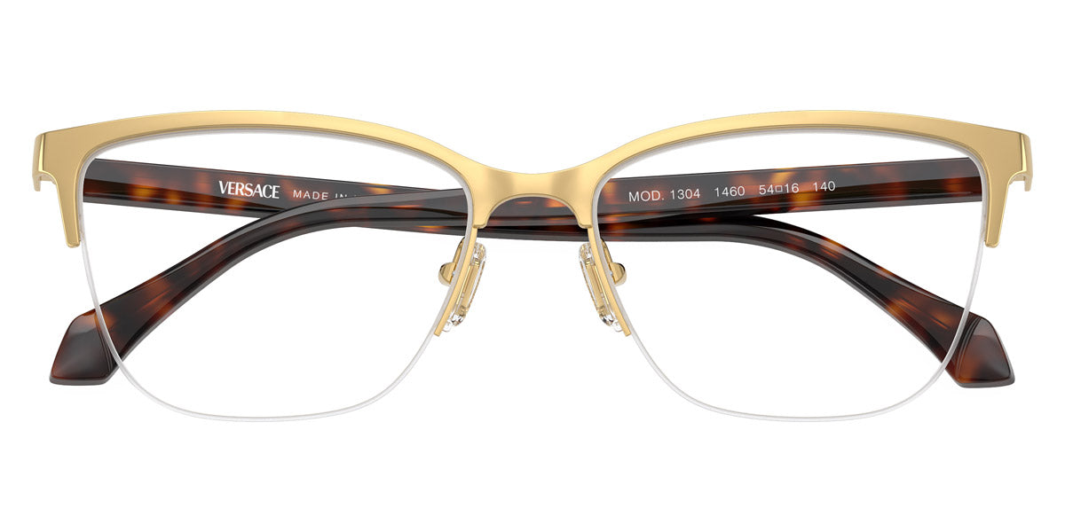 VERSACE EYEGLASSES - VE1304 1460 52 - Gold/Dark Havana