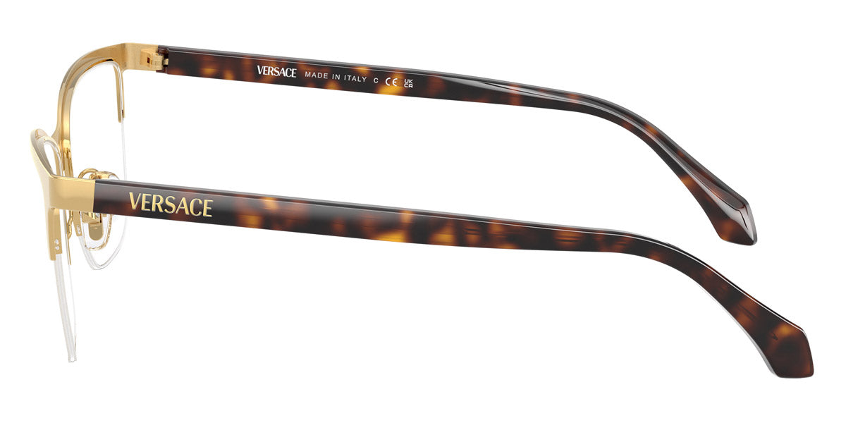 VERSACE EYEGLASSES - VE1304 1460 52 - Gold/Dark Havana