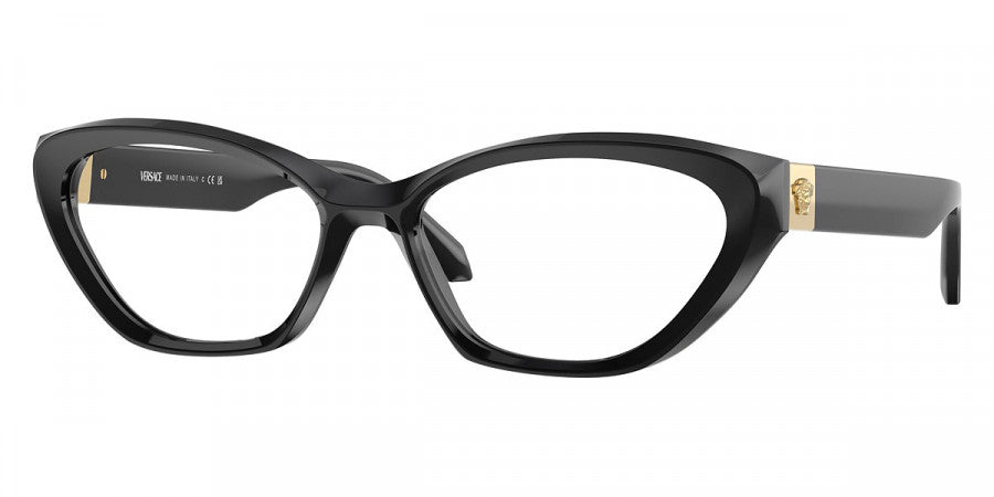 VERSACE EYEGLASSES - VE3356 GB1 55 - Black