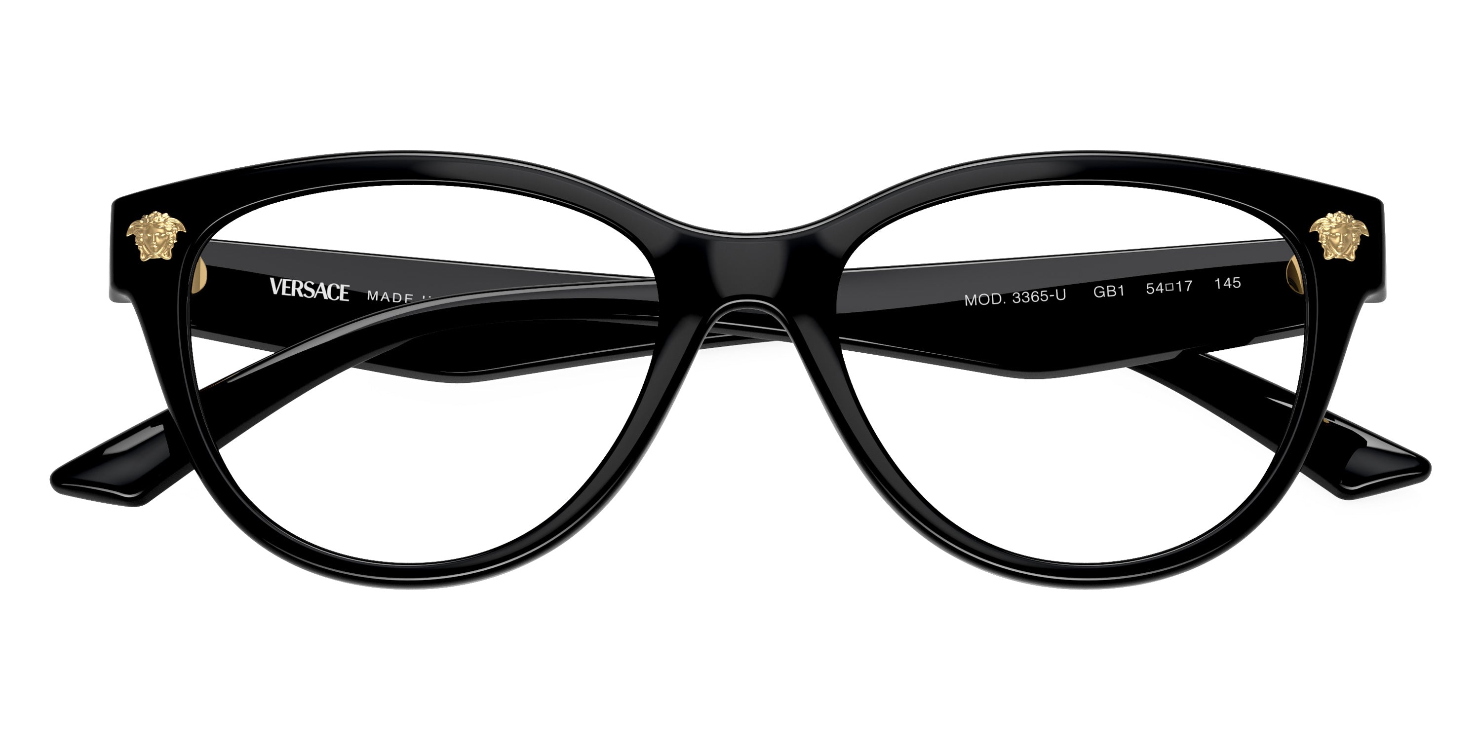 VERSACE EYEGLASSES - VE3365U GB1 54 - Black