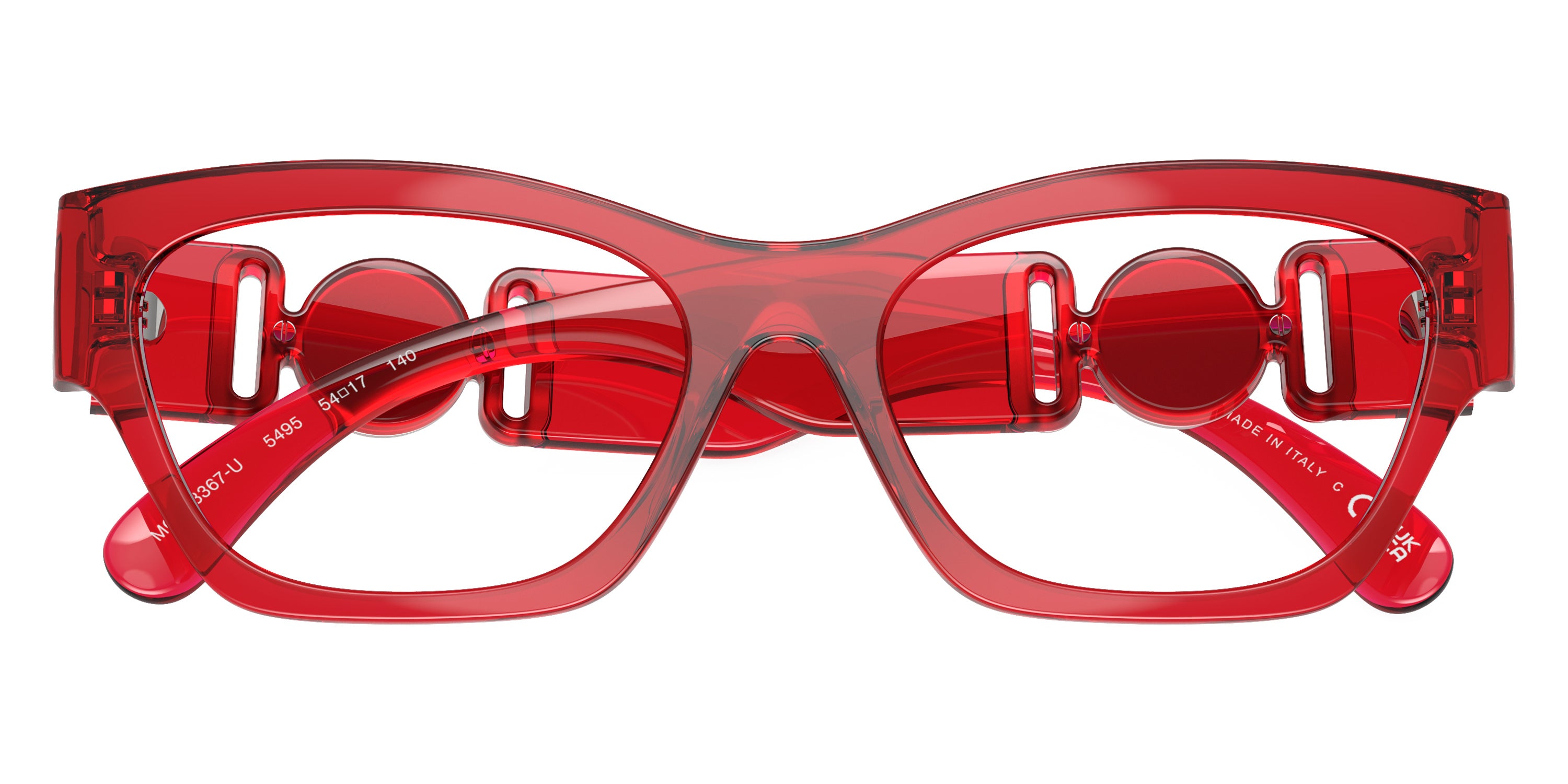 VERSACE EYEGLASSES - VE3367U 5495 52 - Red Transparent