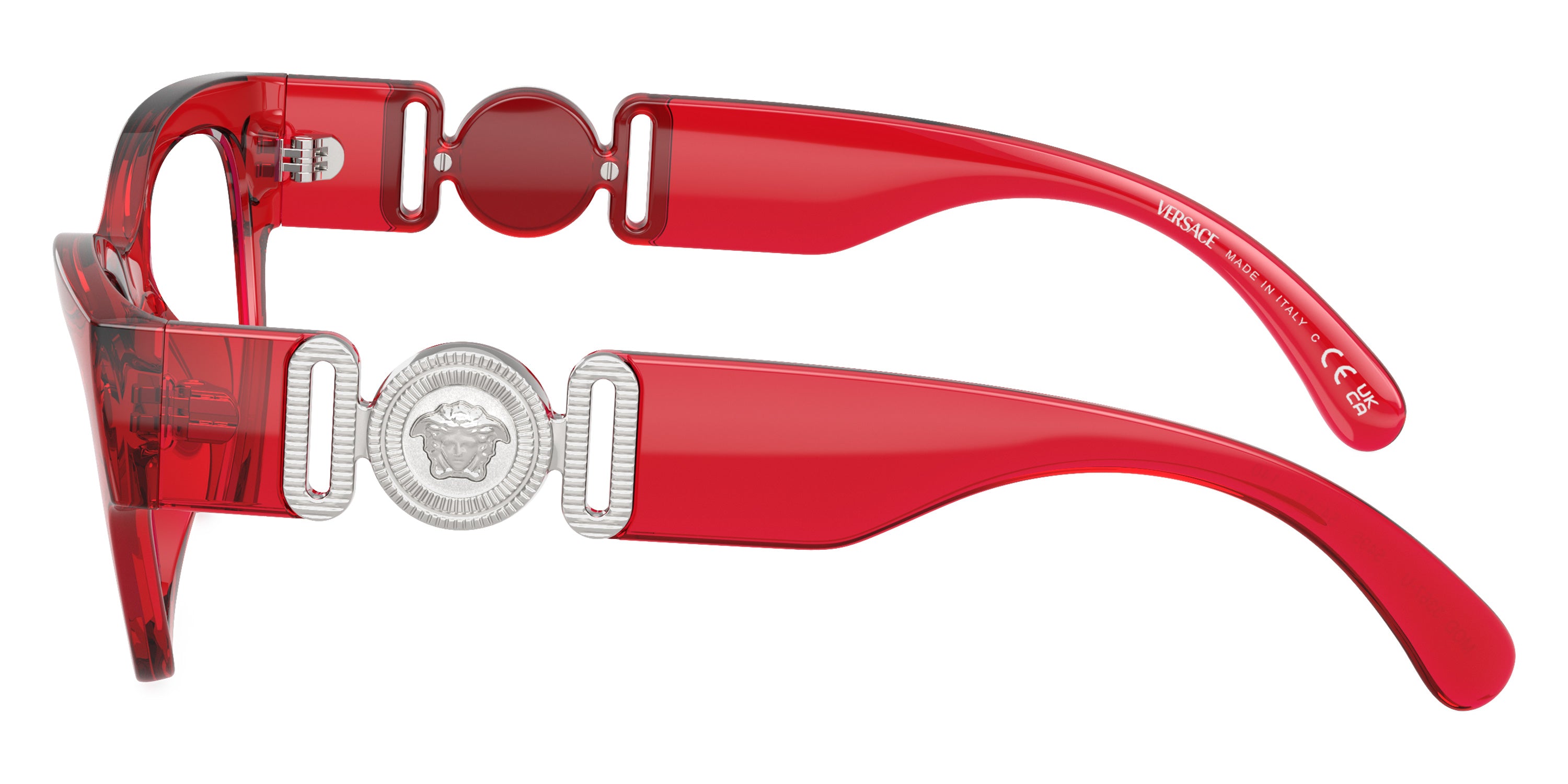 VERSACE EYEGLASSES - VE3367U 5495 52 - Red Transparent