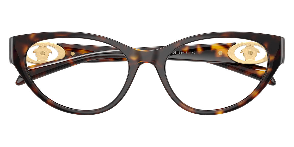 VERSACE EYEGLASSES - VE3372U 108 52 - Havana
