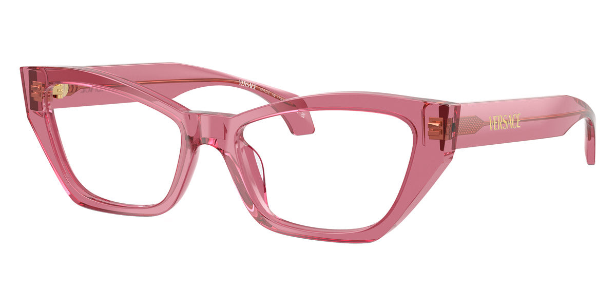 VERSACE MOD 2022 ピンク ヴィンテージ・アイウェア VERSACE EYEGLASSES - VE3373U 5516 52 - Transparent Pink