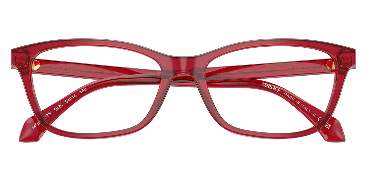 VERSACE EYEGLASSES - VE3375 5520 52 - Transparent Red