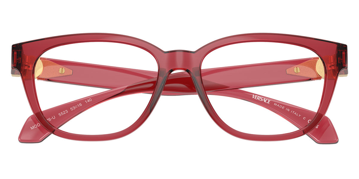 VERSACE EYEGLASSES - VE3376U 5523 53 - Transparent Red