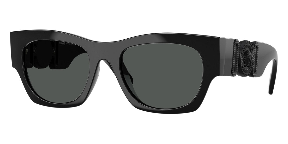 EUC Authentic VERSACE Sunglasses Medusa Logo Black Wrap Frame Gray Gradient Lens versace-sunglasses-medusa-  main image 4
