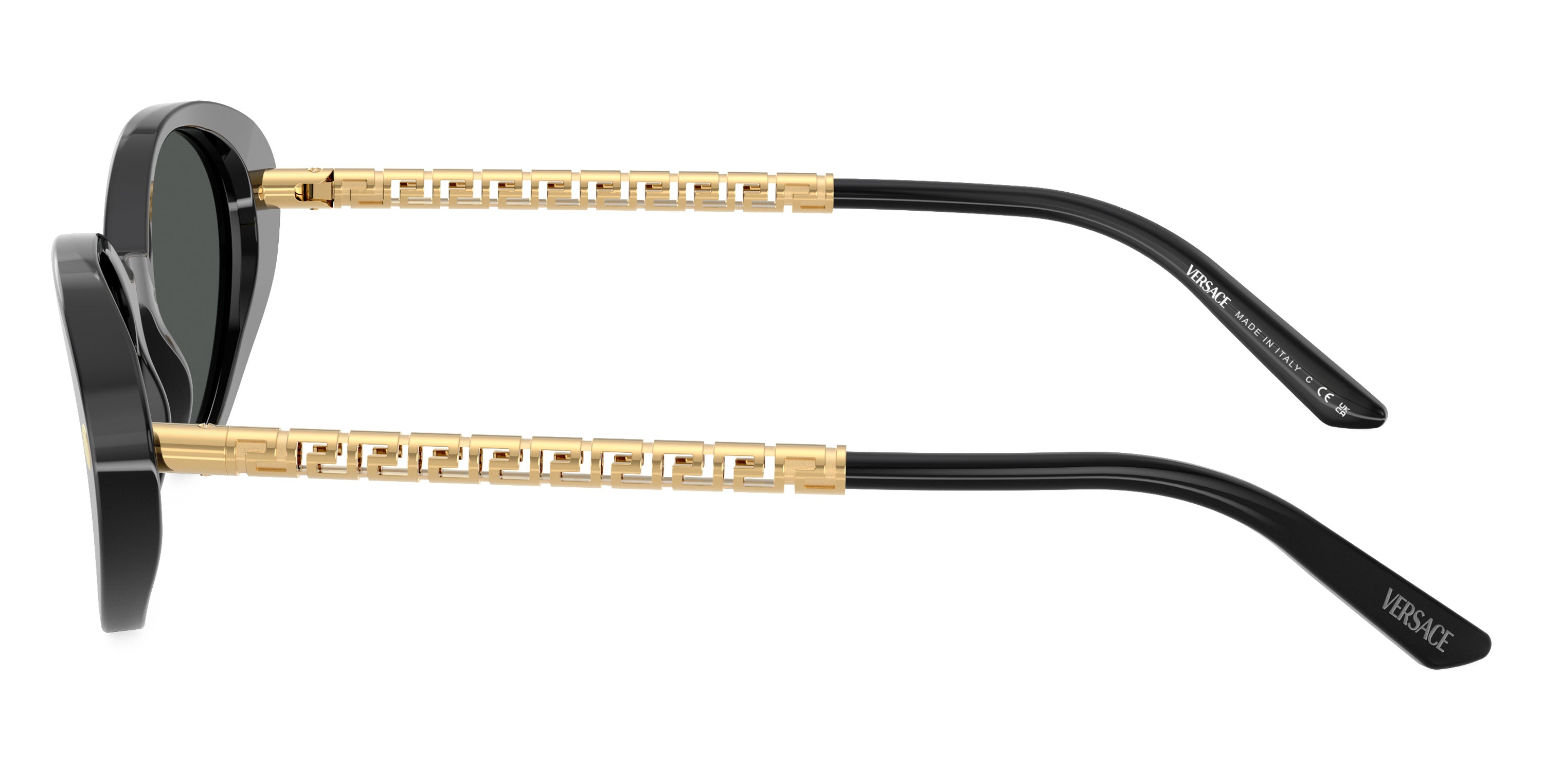 VERSACE SUNGLASSES TUBULAR GRECA OVAL VE4469 GB1/87 54 - Black