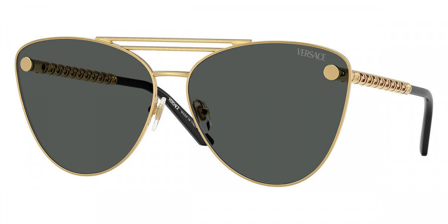 VERSACE SUNGLASSES TUBULAR GRECA - VE2267 100287 64 - Gold