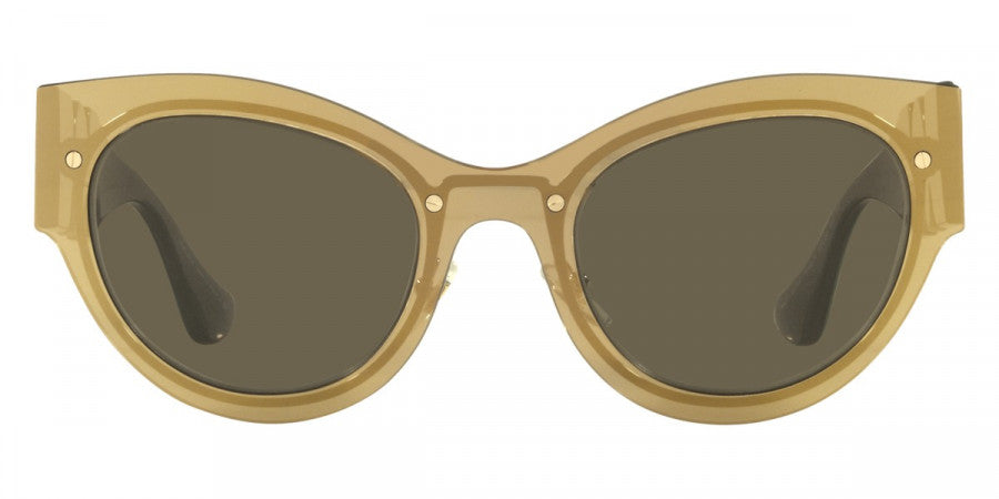 VERSACE SUNGLASSES - VE2234 1002/3 53 - Transparent Brown Mirror Gold