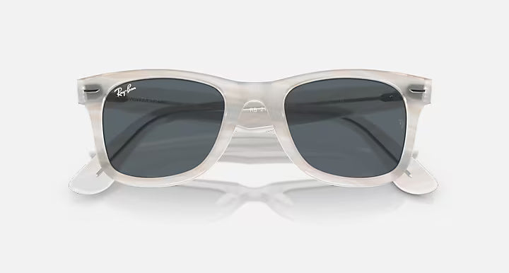 RAY-BAN SUNGLASSES WAYFARER - RB2140 1407R5 50 - Photo Striped Light Blue