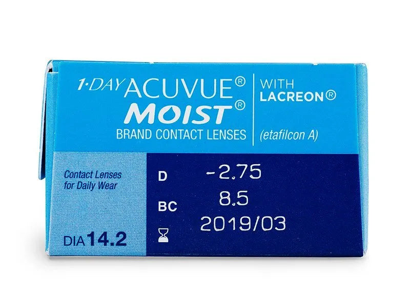 Acuvue Moist with LACREON Contact Lenses - Daily- Pack Of 30