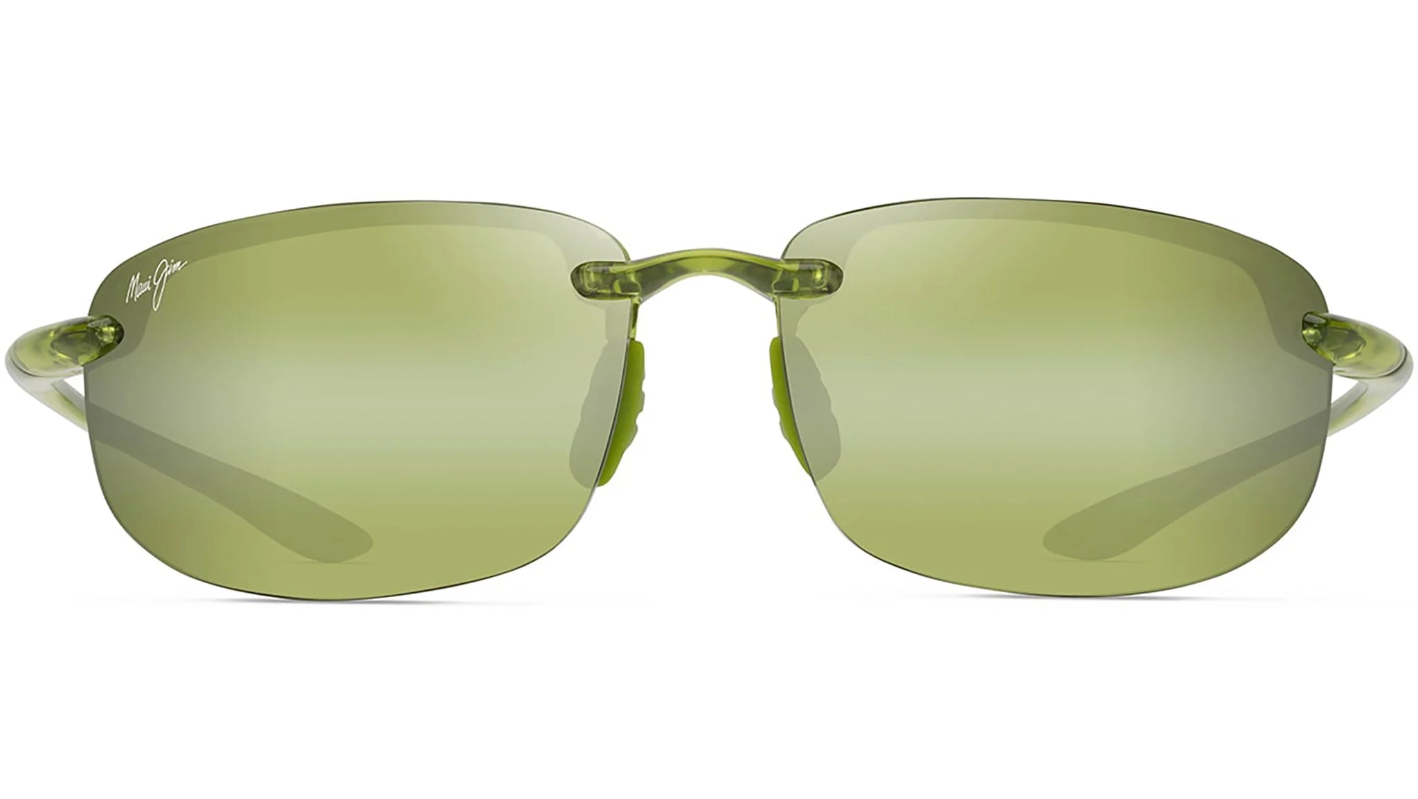 MAUI JIM SUNGLASSES - MJ0407S / HT407-15 008-15 64 GREEN HO OKIPA SHINY TRANSPARENT LIGHT-GREEN