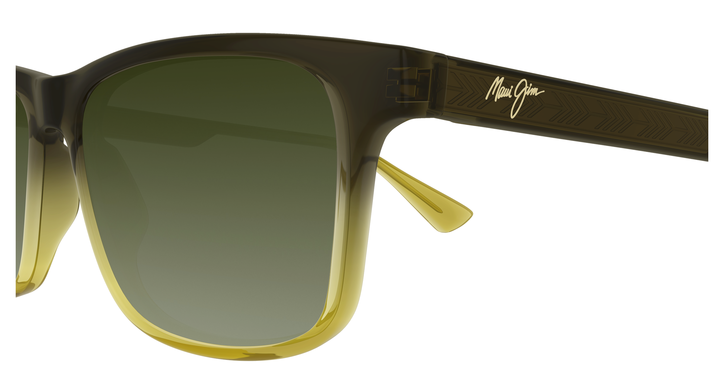 MAUI JIM SUNGLASSES - MJ0587S-004/HTS587-15 HT OKINA SHINY TRANS MIL GREEN TO YELL