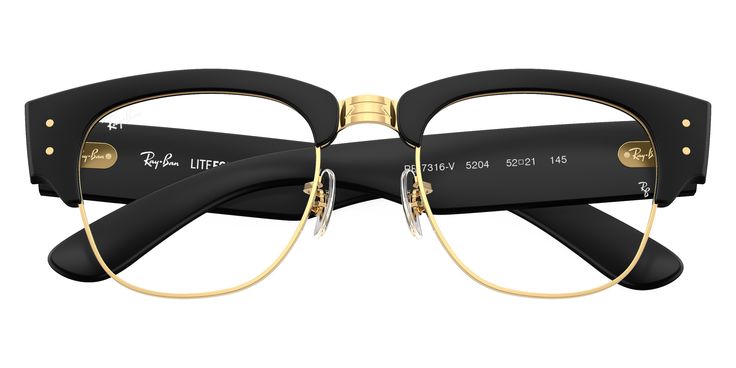 نظارات راي بان - RX7316V 5204 - أسود رملي على ذهبي