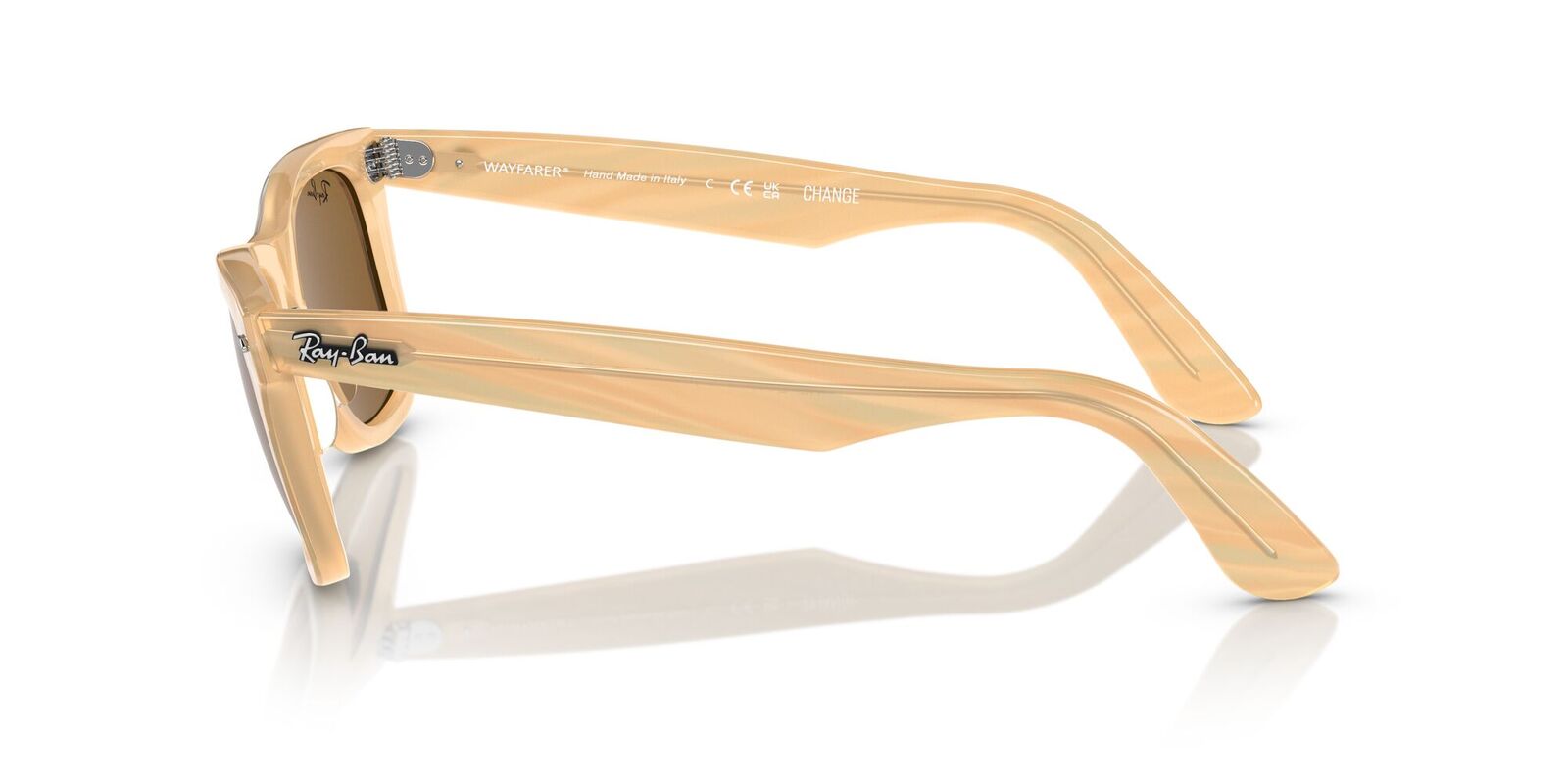 نظارات شمسية راي بان واي فيرير - RB2140، صورة مخططة باللون البني