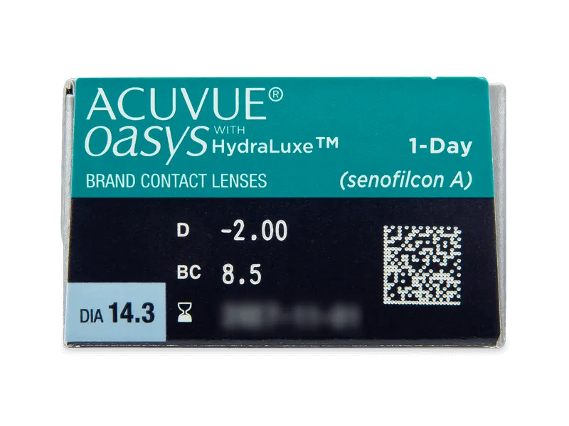 Oasys 1-Day with Hydraluxe Clear Contact Lenses - Pack of 30