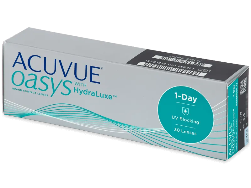 Oasys 1-Day with Hydraluxe Clear Contact Lenses - Pack of 30