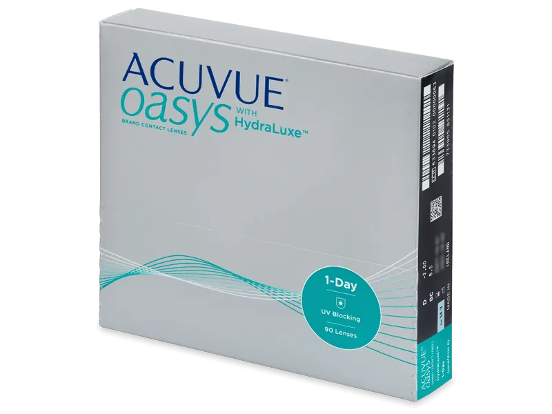 Oasys 1-Day with Hydraluxe Clear Contact Lenses - Pack of 90