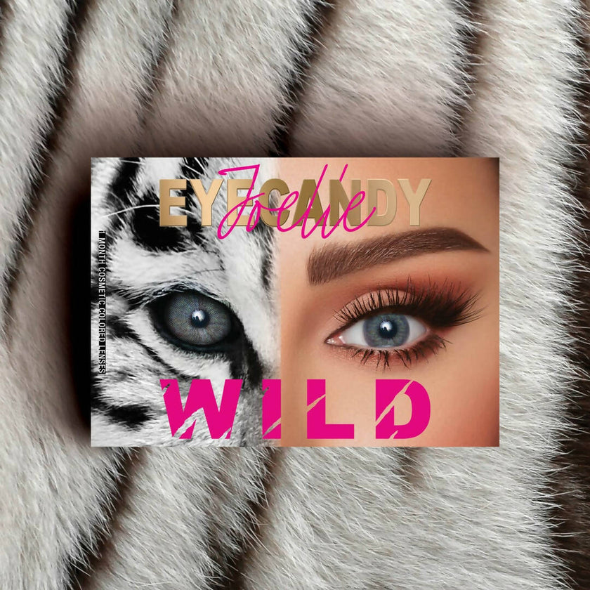 EYECANDY WILD CONTACT LENS - WHITE TIGER PLANO - Pack Of 2 - Monthly