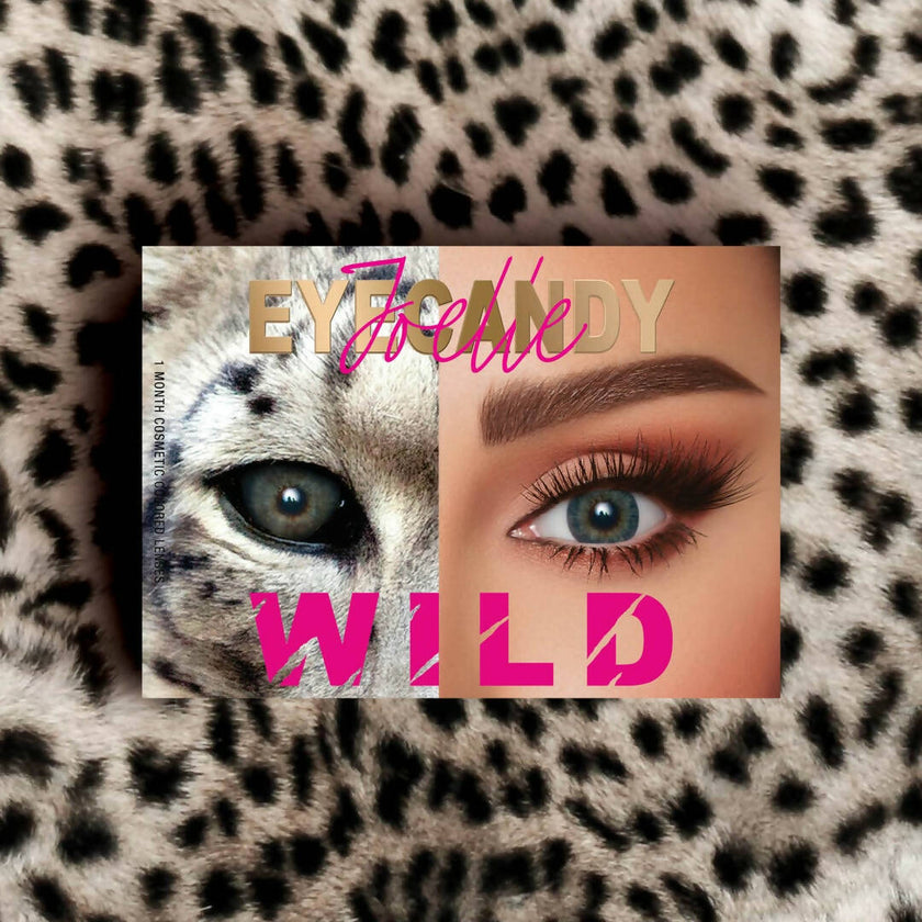 EYECANDY WILD CONTACT LENS - SNOW LEOPARD PLANO  - Pack Of 2 - Monthly