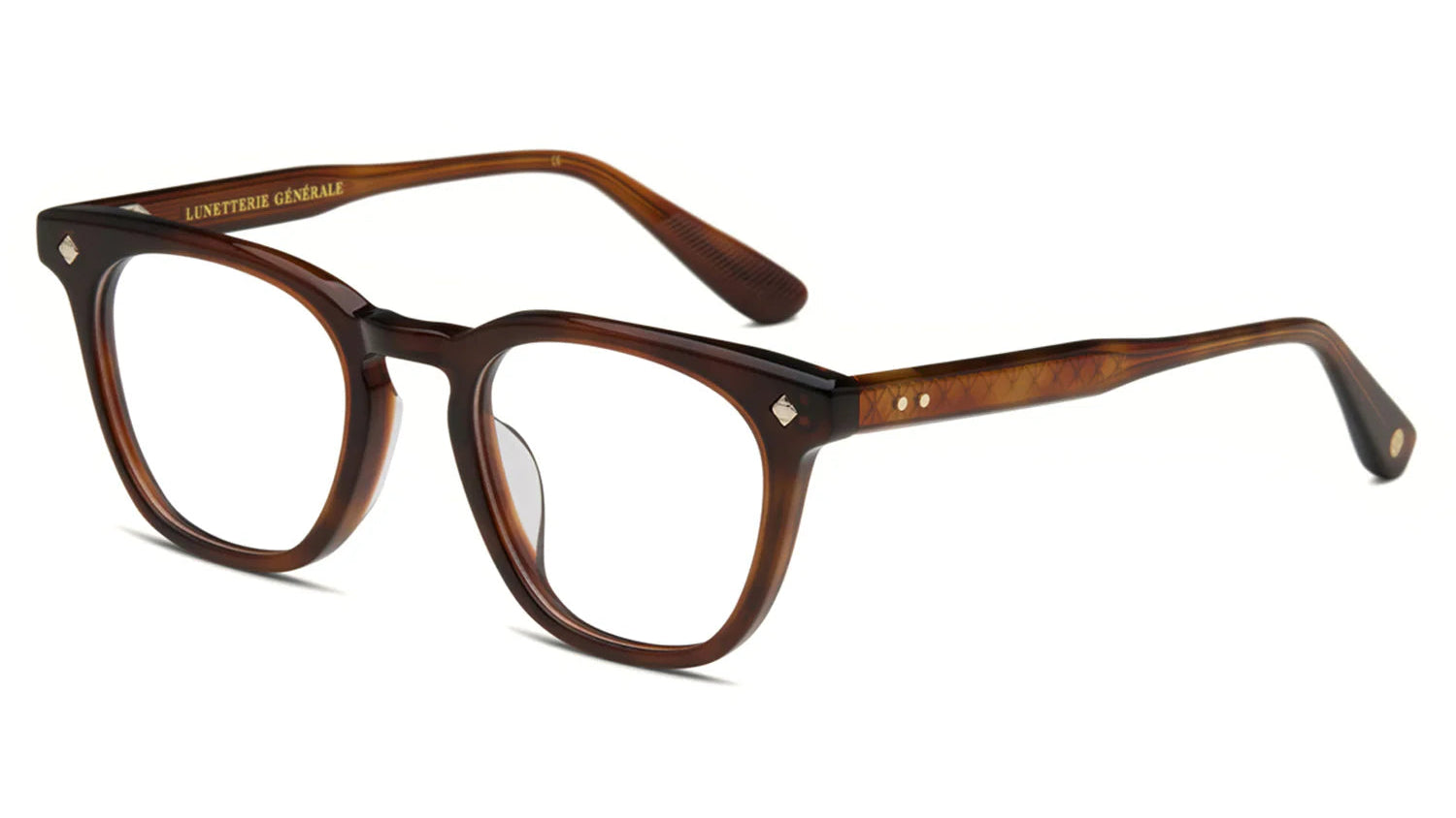 LUNETTERIE GENERALE EYEGLASSES - AMOUR PROPRE MEDIUM HAVANA/14K GOLD 50