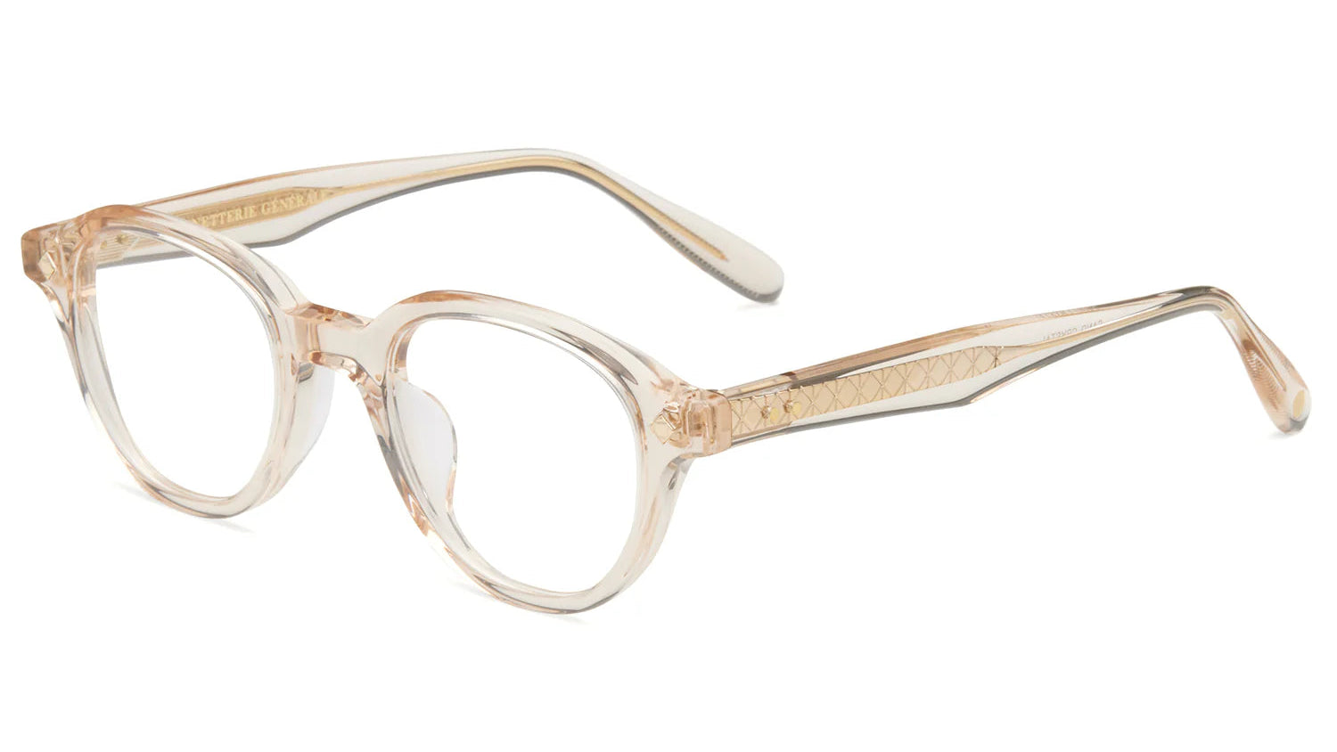 LUNETTERIE GENERALE EYEGLASSES - BON VIVANT SAND CRYSTAL/14K GOLD 48