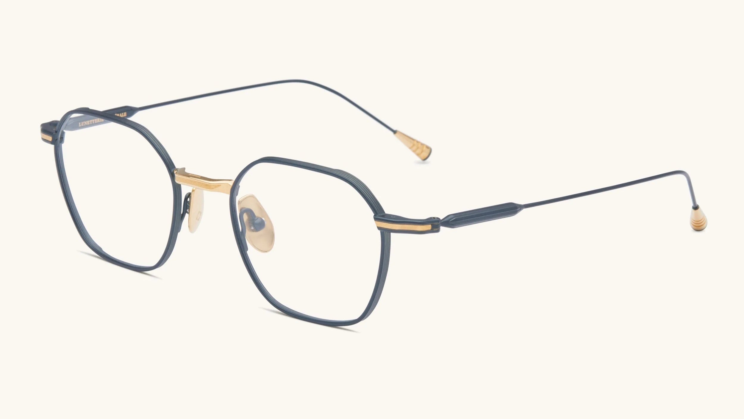 LUNETTERIE GENERALE EYEGLASSES - CAVALIER SEUL - GOLD & BLUE 18K 50