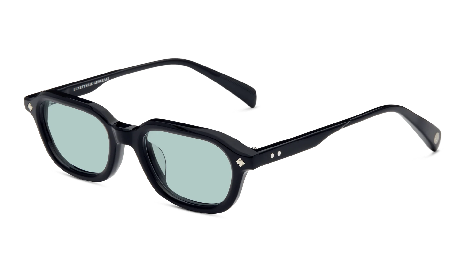LUNETTERIE GENERALE SUNGLASSES - DOLCE FAR NIENTE BLACK/PALLADIUM SOLID TEAL